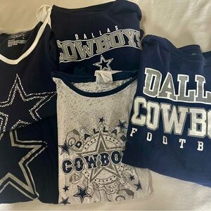 NFL Dallas Cowboys Blue and White Short Sleeve Tees